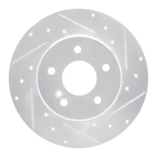 R1 Concepts EDZ-63032R Brake Rotor Drilled and Slotted Silver